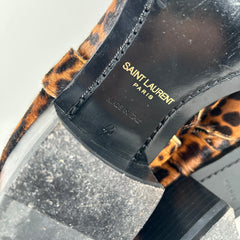 Saint Laurent Ponyhair Leopard Wyatt Boots Size 45