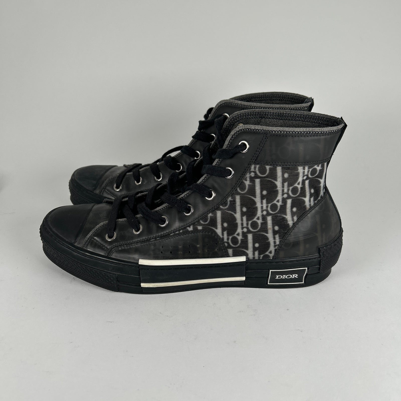 Dior B23 Black Oblique High Tops Size 43.5