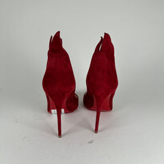 Christian Louboutin Red Velour 'Victorina' Heels Size 39
