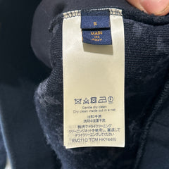 Louis Vuitton Navy Monogram Fleece Zip Up Jacket Size S
