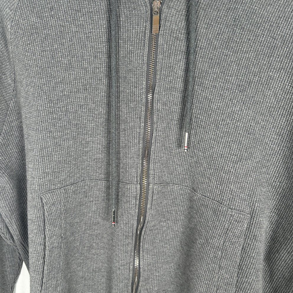 Thom Browne Grey 4 Bar Thermal Hoodie Size 3