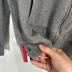Thom Browne Grey 4 Bar Thermal Hoodie Size 3