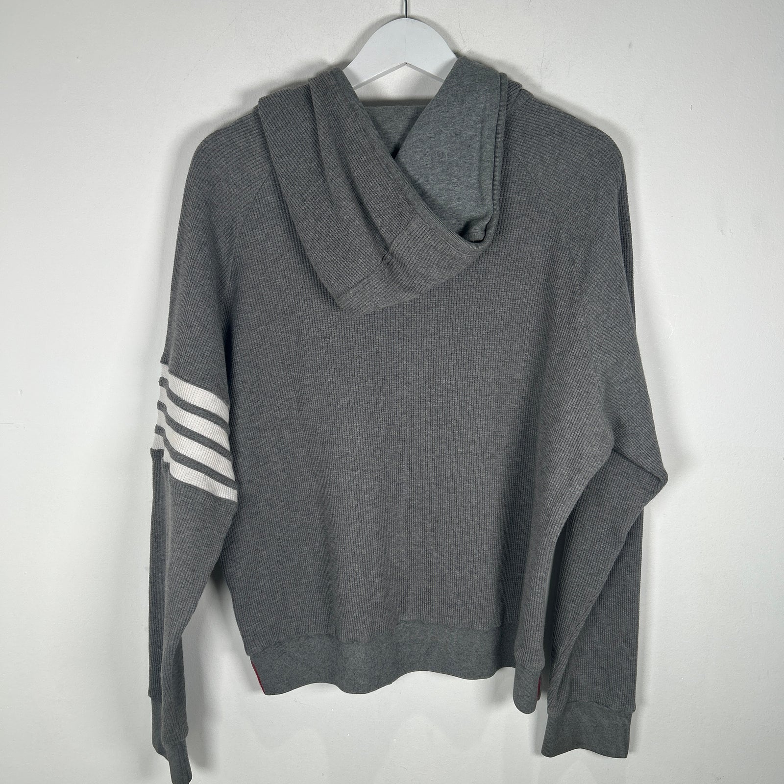 Thom Browne Grey 4 Bar Thermal Hoodie Size 3