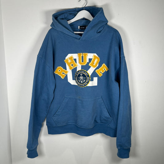 Rhude St Barth Blue Hoodie Size L