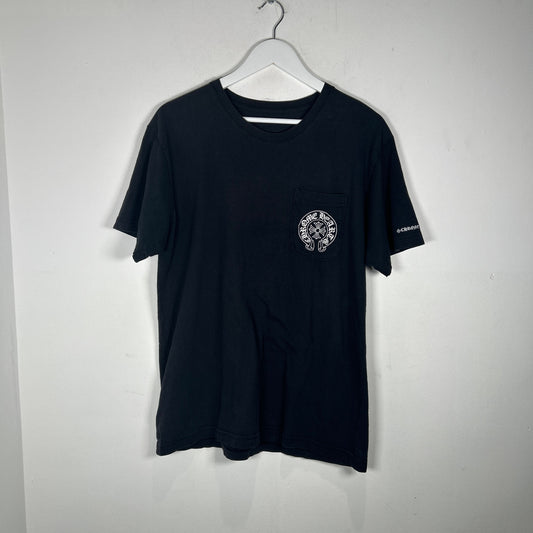 Chrome Hearts Vintage Black 'Horseshoe' Logo T-Shirt Size Large