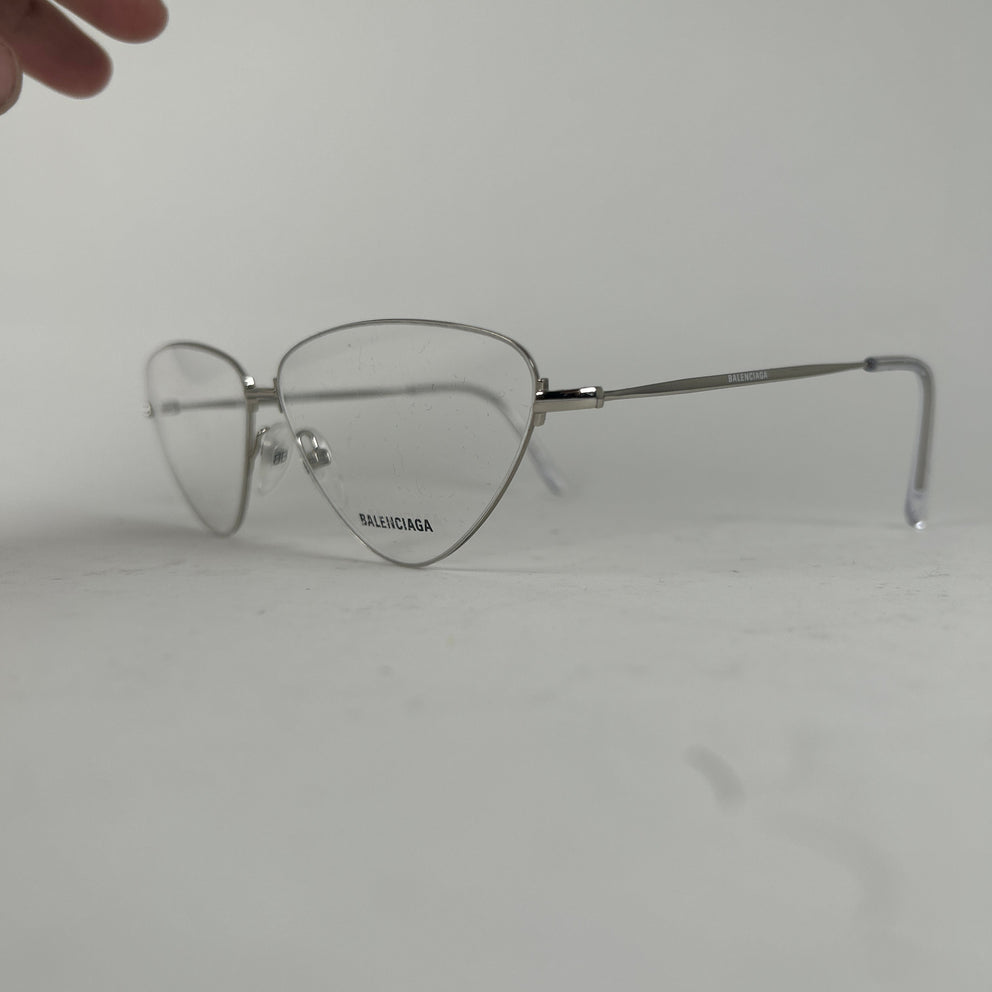 Balenciaga Shiny Silver Opticals Glasses