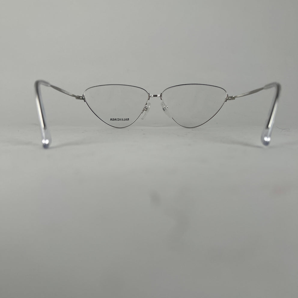 Balenciaga Shiny Silver Opticals Glasses