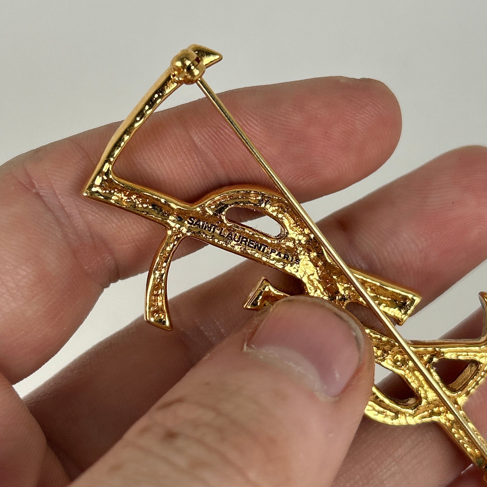 Saint Laurent Logo Broach