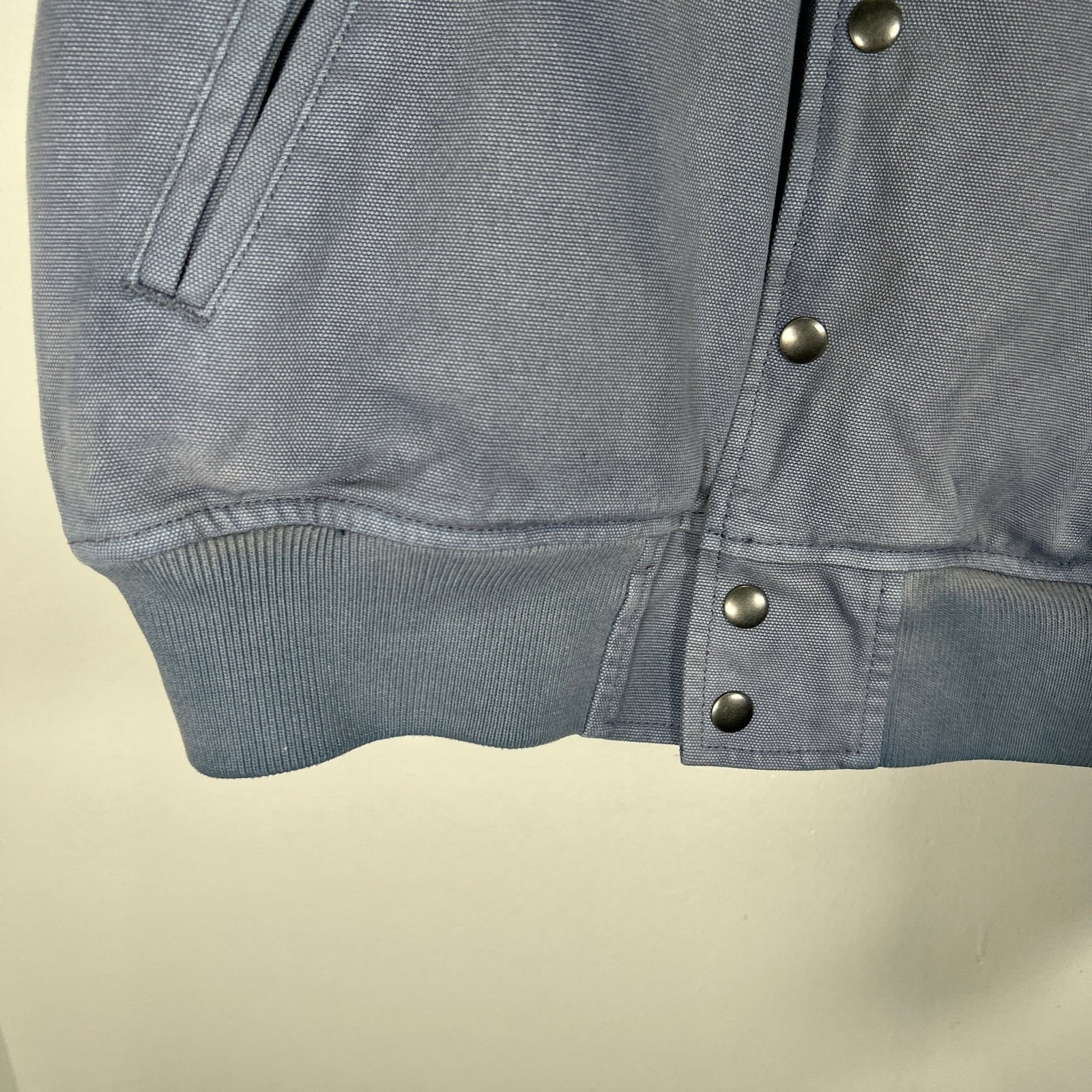 Stussy Ghost Logo Blue Bomber Jacket Size M