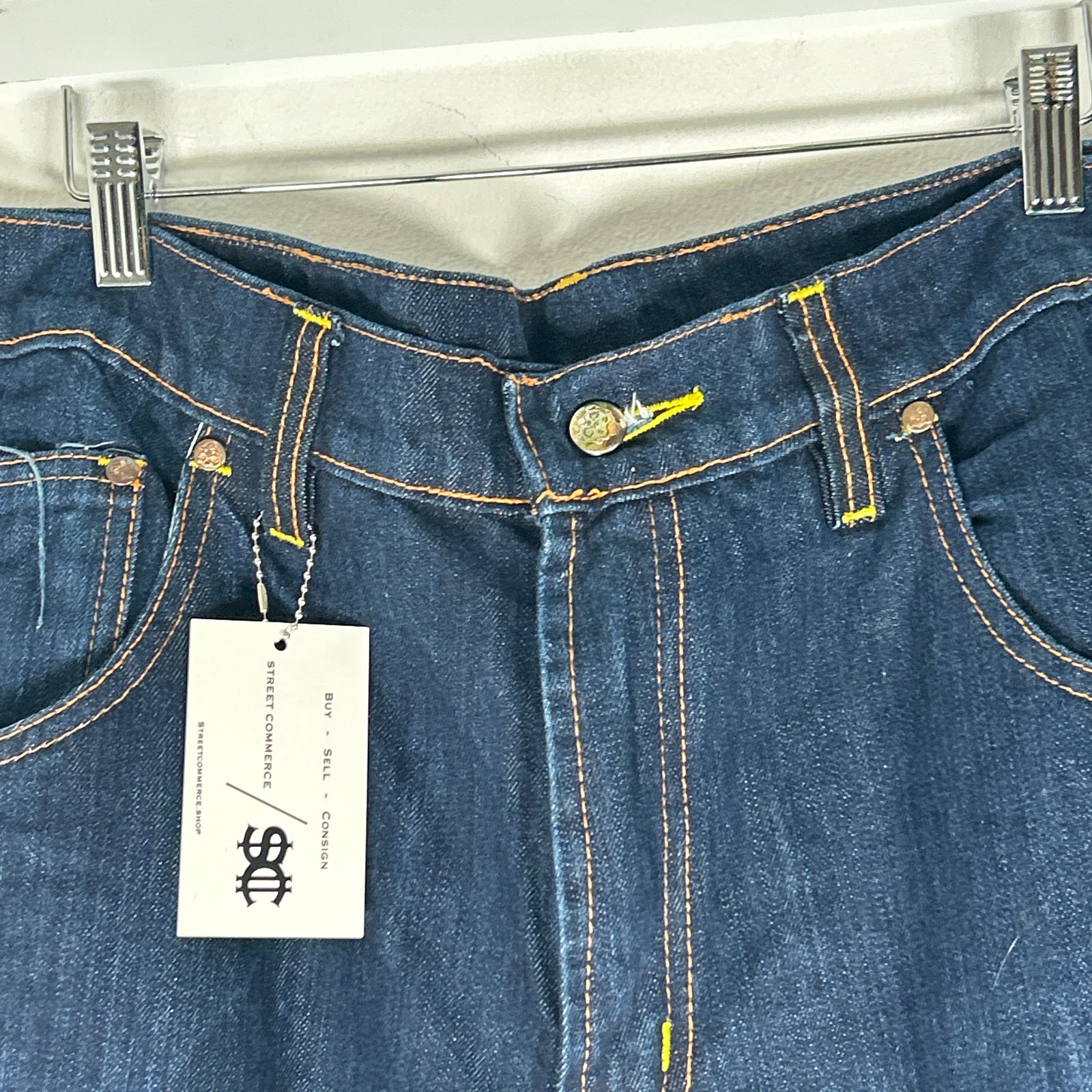 Evisu Leather Motif Jeans Size 34