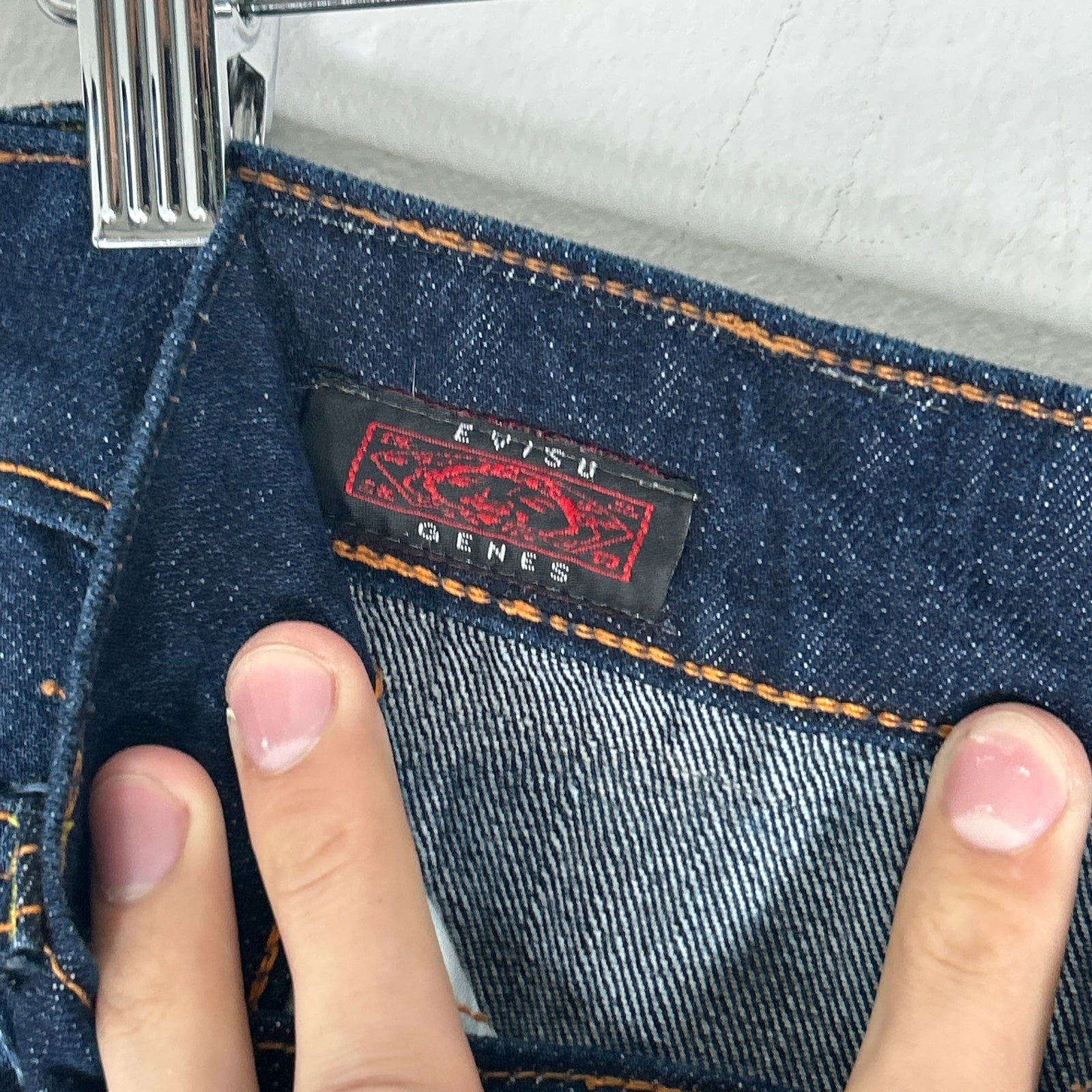 Evisu Leather Motif Jeans Size 34