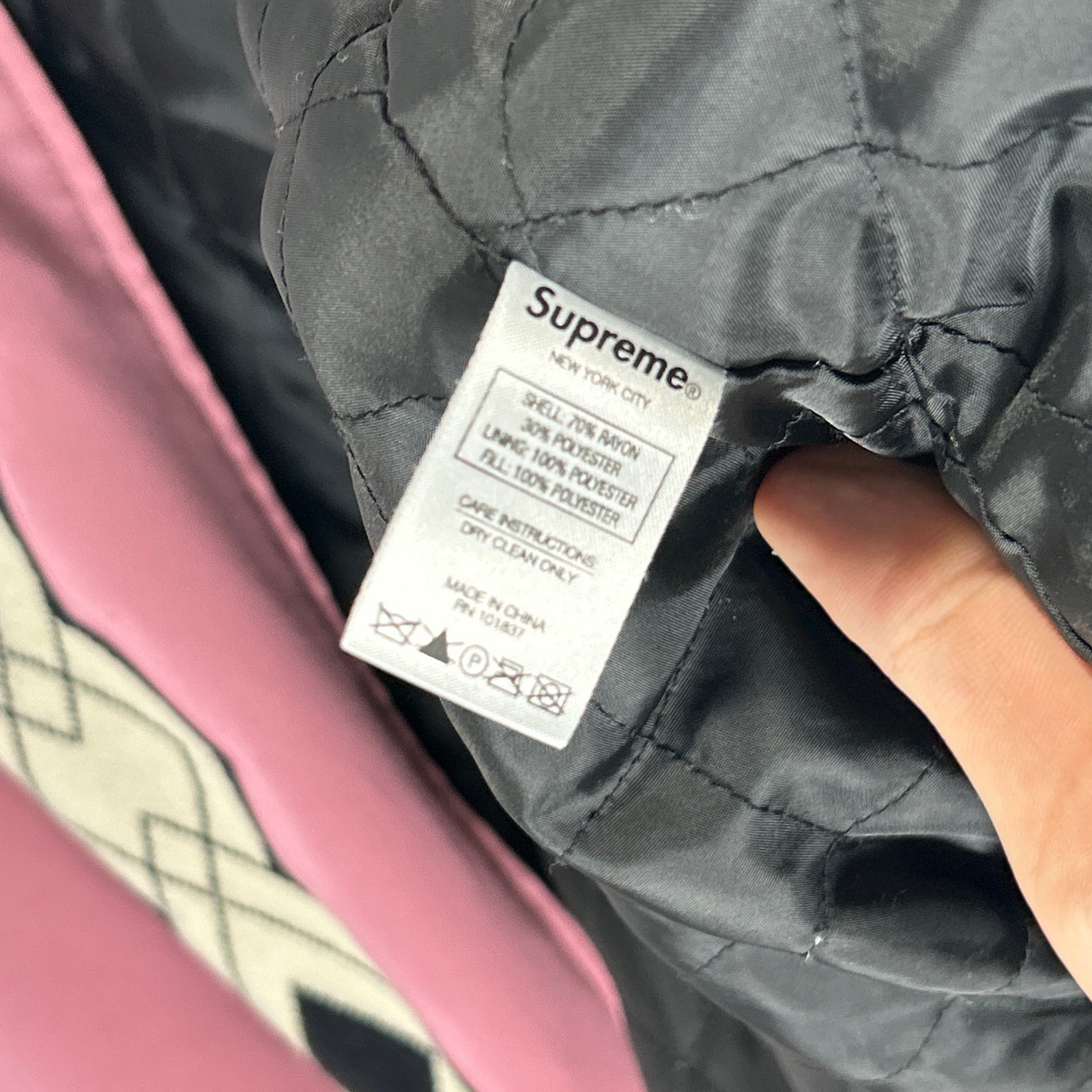 Supreme Diamond Rayon Dusty Pink Jacket Size L