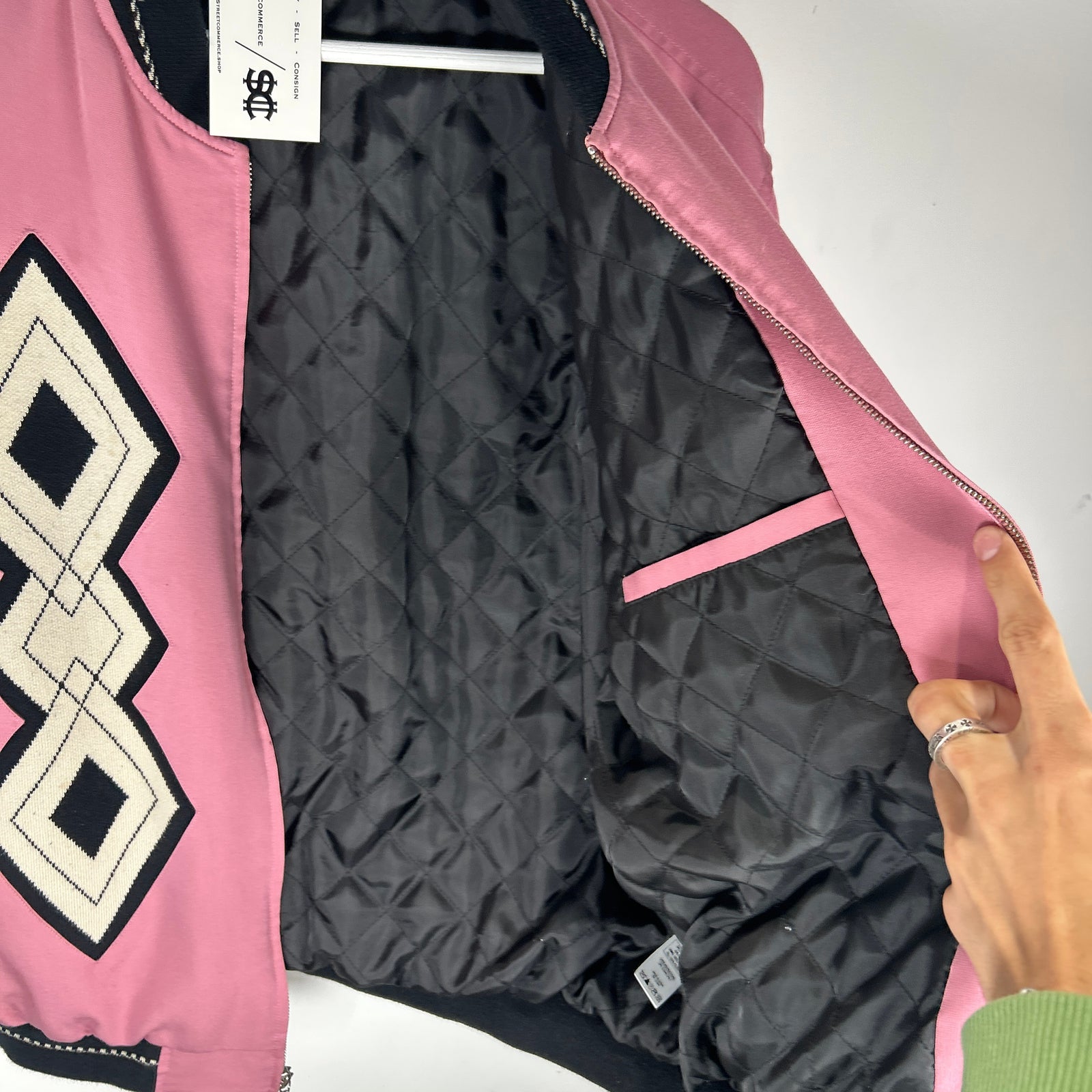 Supreme Diamond Rayon Dusty Pink Jacket Size L