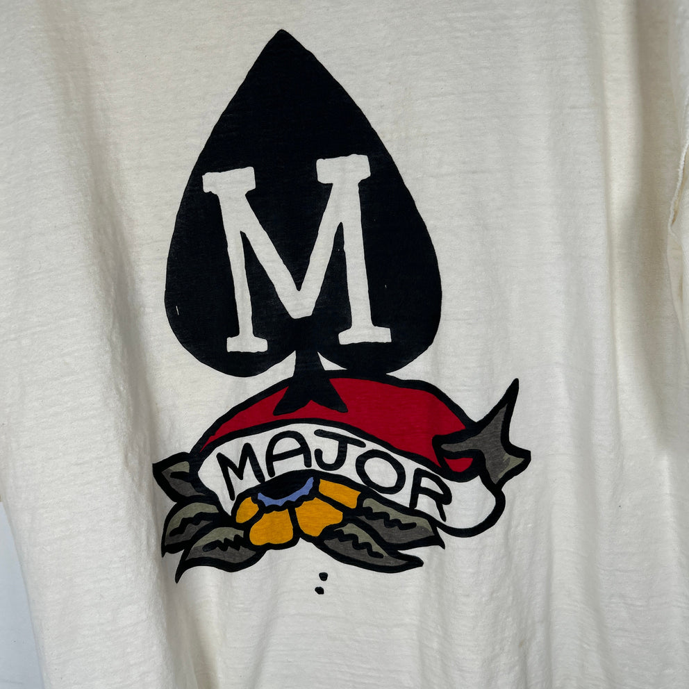 Maison Margiela Major Graphic Distressed White T-Shirt Size XL