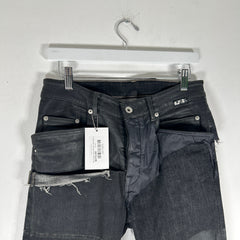 Rick Owens Tyrone Patchwork Jeans Size 31