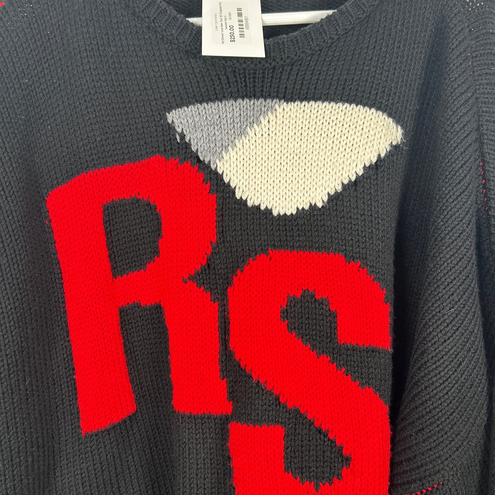 Raf Simons 'Love New York RS' Cropped Knit Sweater Size S