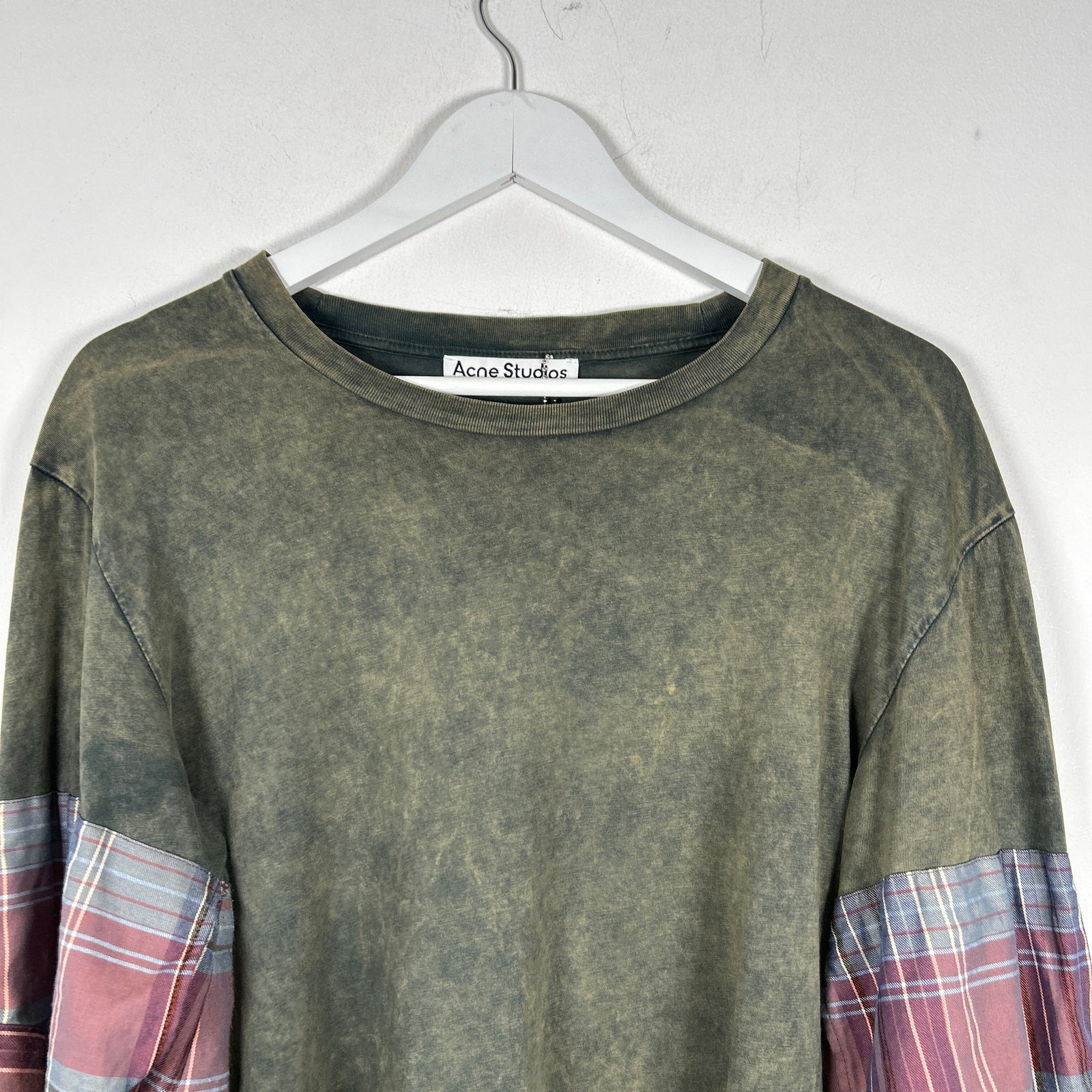 Acne Studios Green Paneled Long-Sleeve T-Shirt Size XL