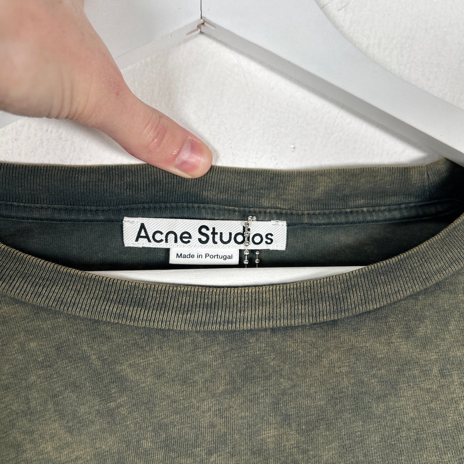 Acne Studios Green Paneled Long-Sleeve T-Shirt Size XL