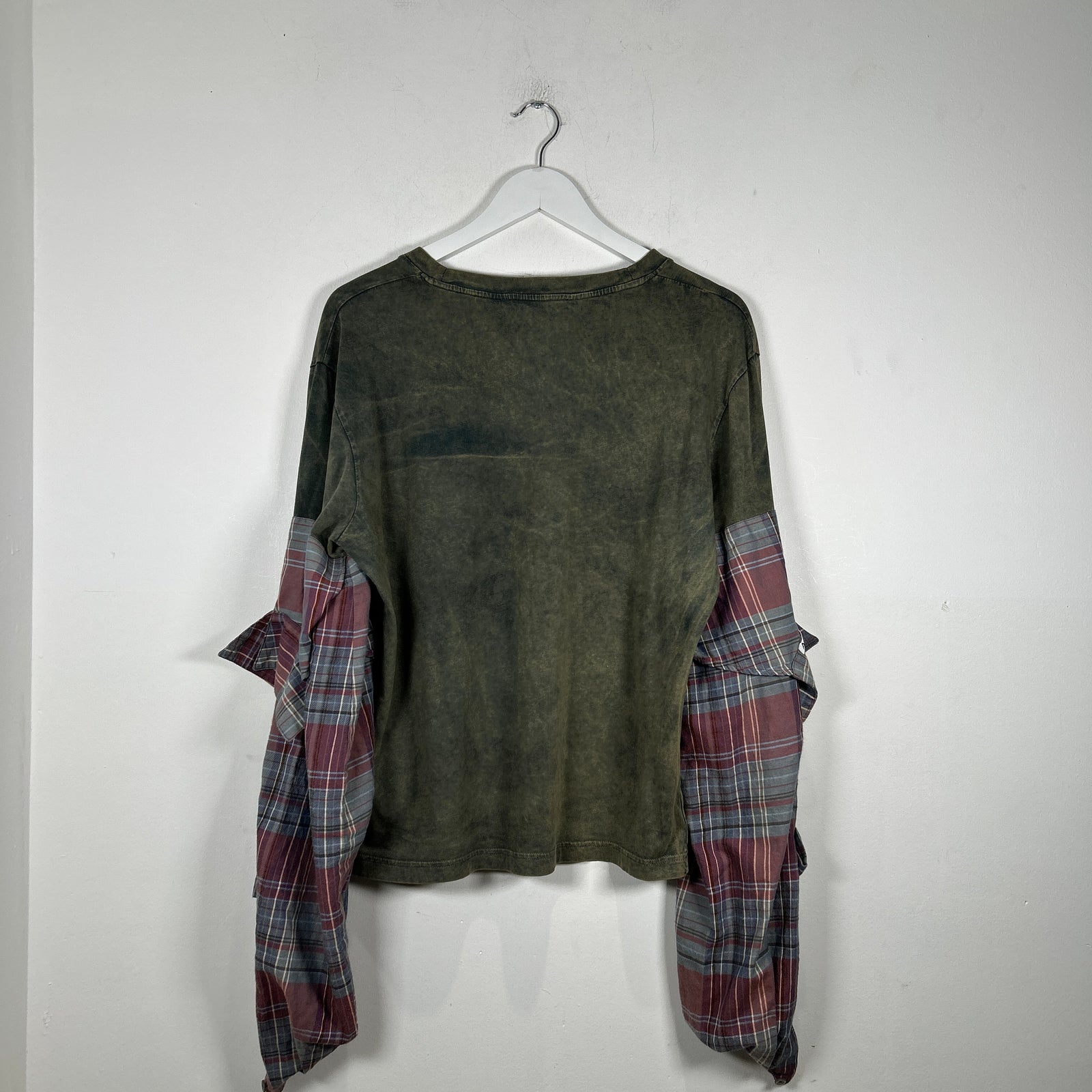 Acne Studios Green Paneled Long-Sleeve T-Shirt Size XL