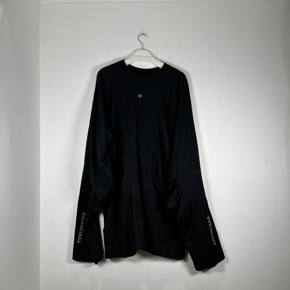 Balenciaga Oversized 'Energy Accumulator' Black Longsleeve Size S