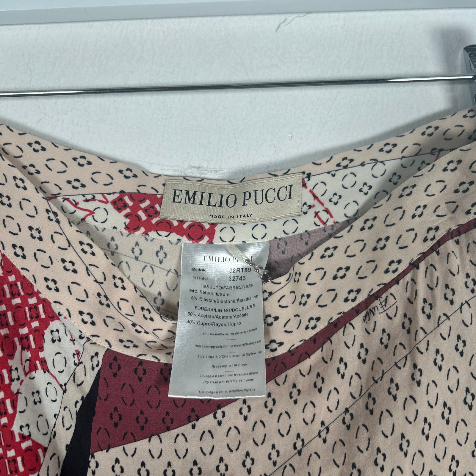 Emillio Pucci Silk Multi Pattern Pants Size 30