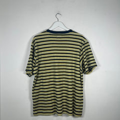 Supreme Blue/Yellow Striped Logo Towel T-Shirt Size