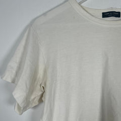 Comme Des Garcon Homme Plus Logo White T-Shirt Size S