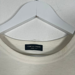 Comme Des Garcon Homme Plus Logo White T-Shirt Size S