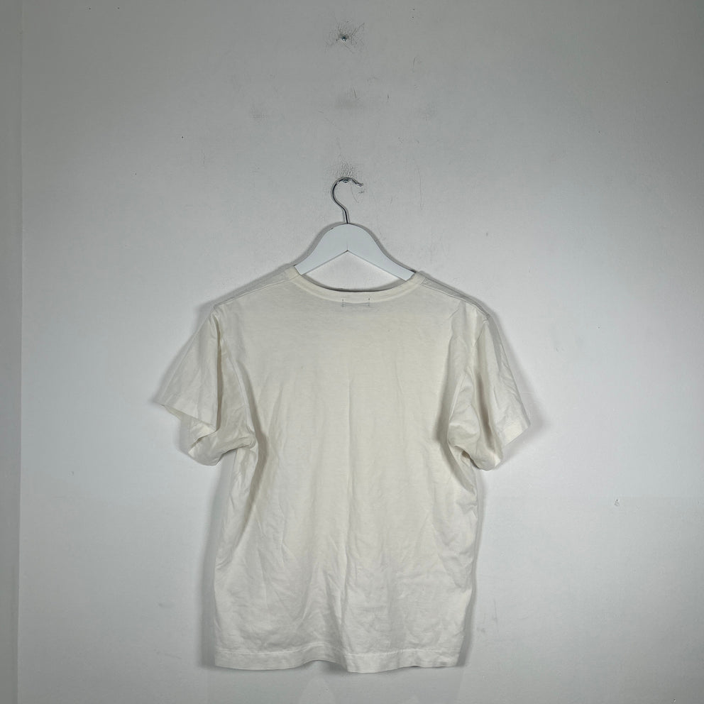 Comme Des Garcon Homme Plus Logo White T-Shirt Size S