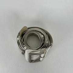 Ann Demeulemeester White Leather Extended Strap Belt Size 32