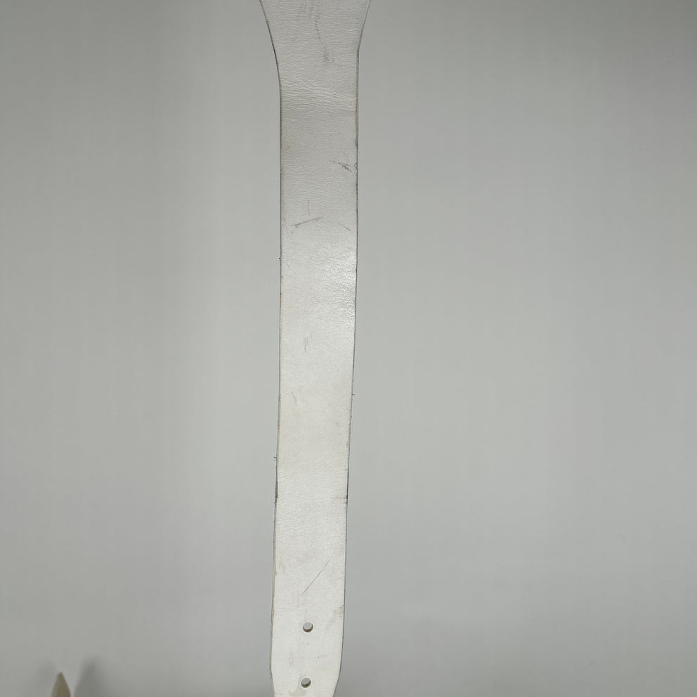 Ann Demeulemeester White Leather Extended Strap Belt Size 32