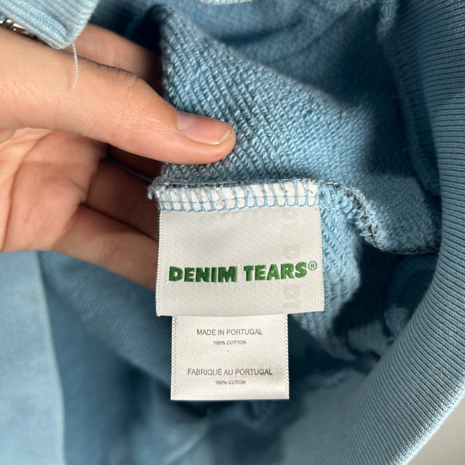 Denim Tears Blue Camo Wreath Zip Up Hoodie Size M