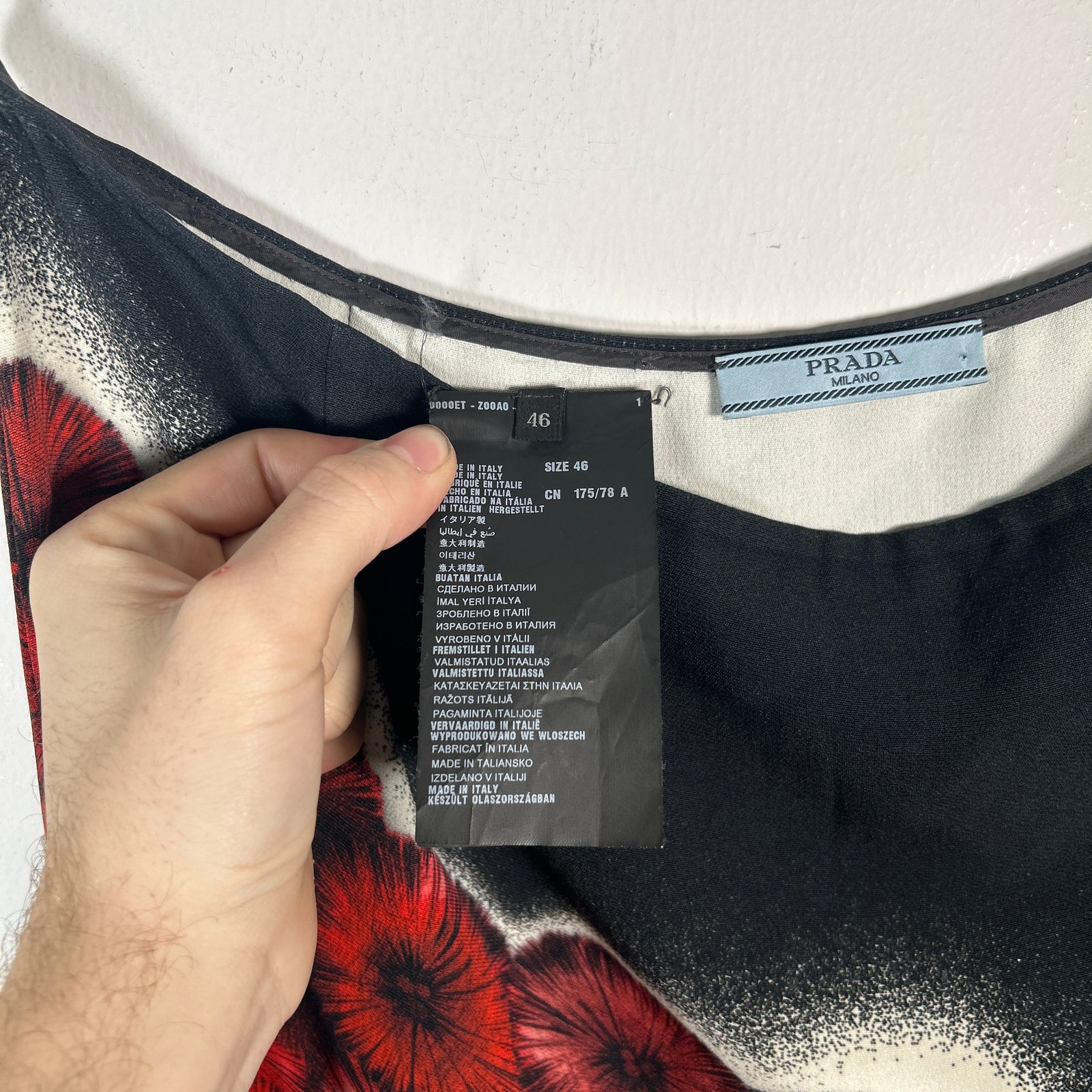 Prada FW13 Runway Floral Print Pencil Skirt Size 46