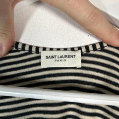 Saint Laurent Pinstripe Logo Tank Top Size L