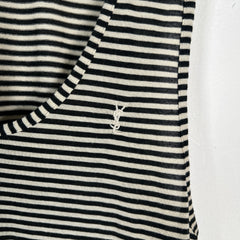 Saint Laurent Pinstripe Logo Tank Top Size L