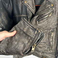 Diesel Blanket Lined Vintage Leather Jacket Size XL
