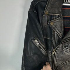 Diesel Blanket Lined Vintage Leather Jacket Size XL