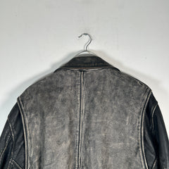 Diesel Blanket Lined Vintage Leather Jacket Size XL
