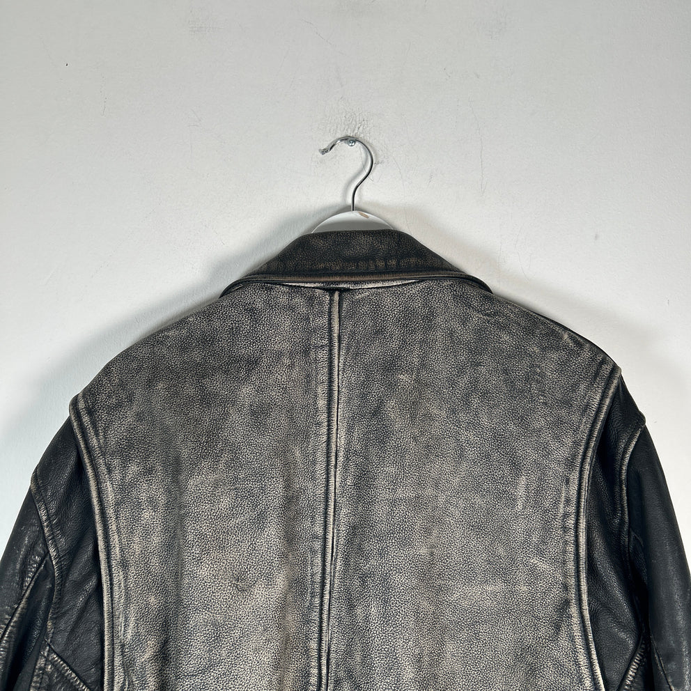 Diesel Blanket Lined Vintage Leather Jacket Size XL