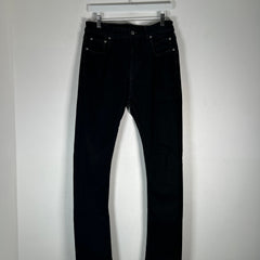 Rick Owens Detroit Cut Black Jeans Size 31