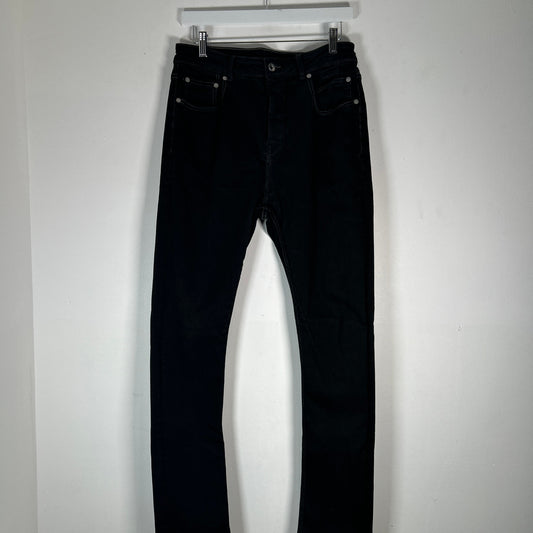 Rick Owens Detroit Cut Black Jeans Size 31