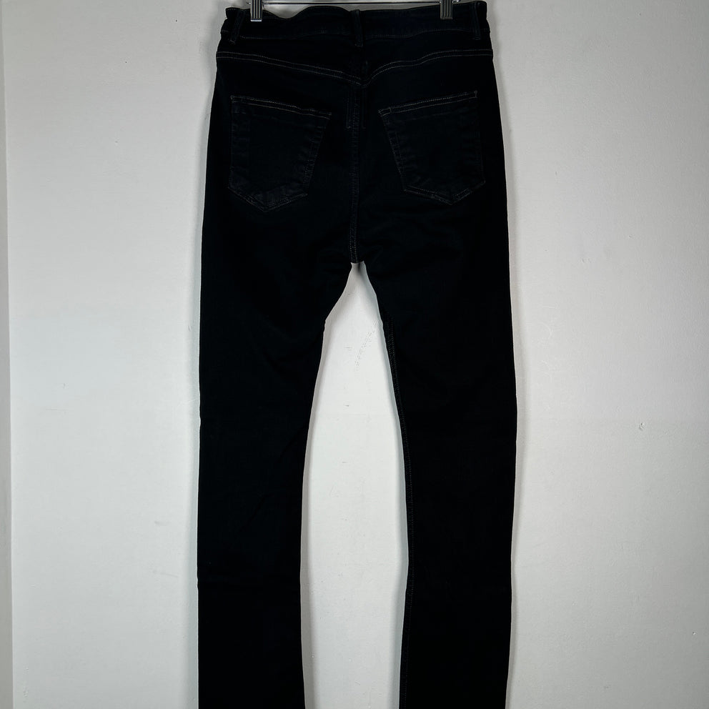 Rick Owens Detroit Cut Black Jeans Size 31