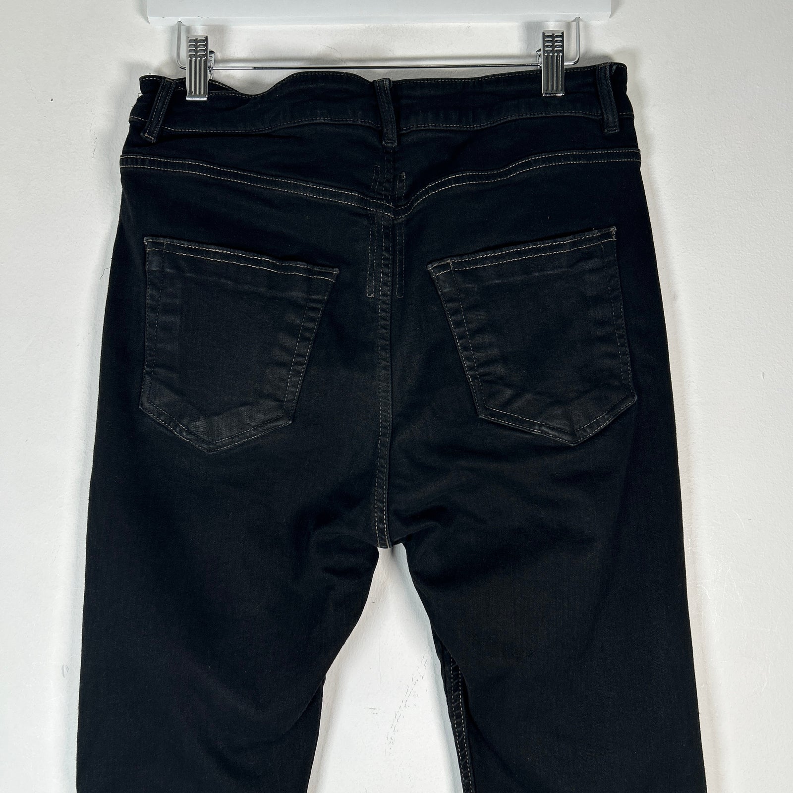 Rick Owens Detroit Cut Black Jeans Size 31