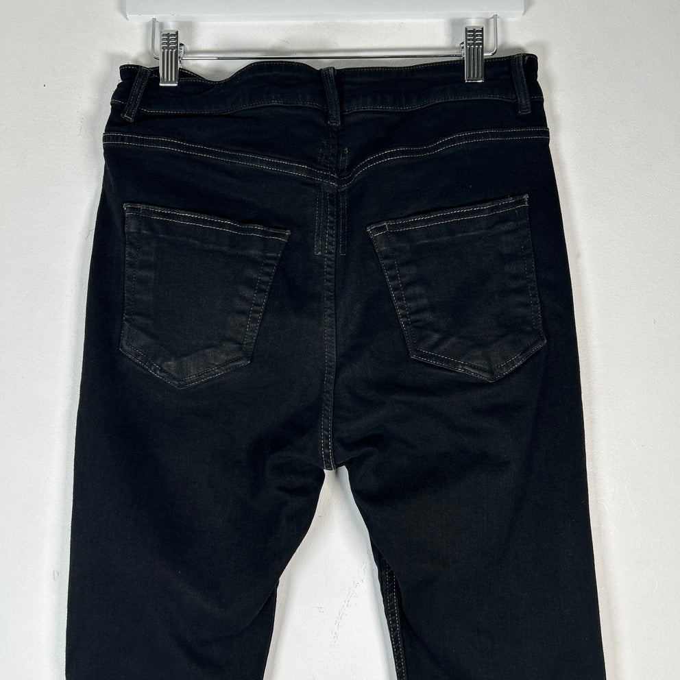 Rick Owens Detroit Cut Black Jeans Size 31