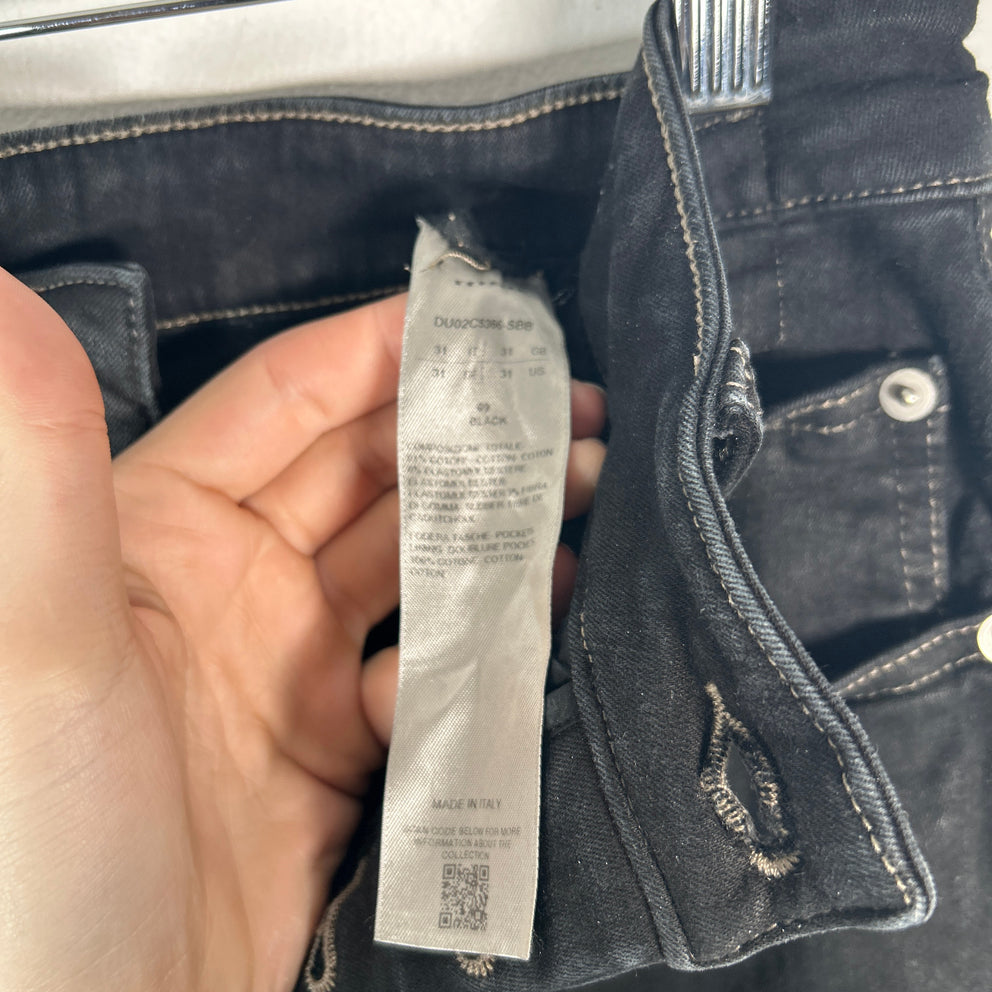 Rick Owens Detroit Cut Black Jeans Size 31