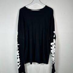 Endless Logo Layered Thermal Black T-Shirt Size L
