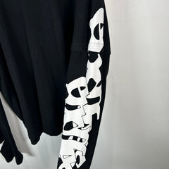 Endless Logo Layered Thermal Black T-Shirt Size L