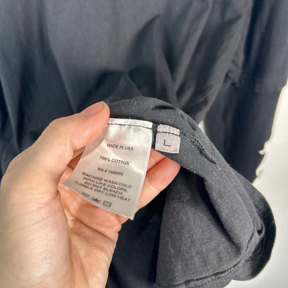 Endless Logo Layered Thermal Black T-Shirt Size L