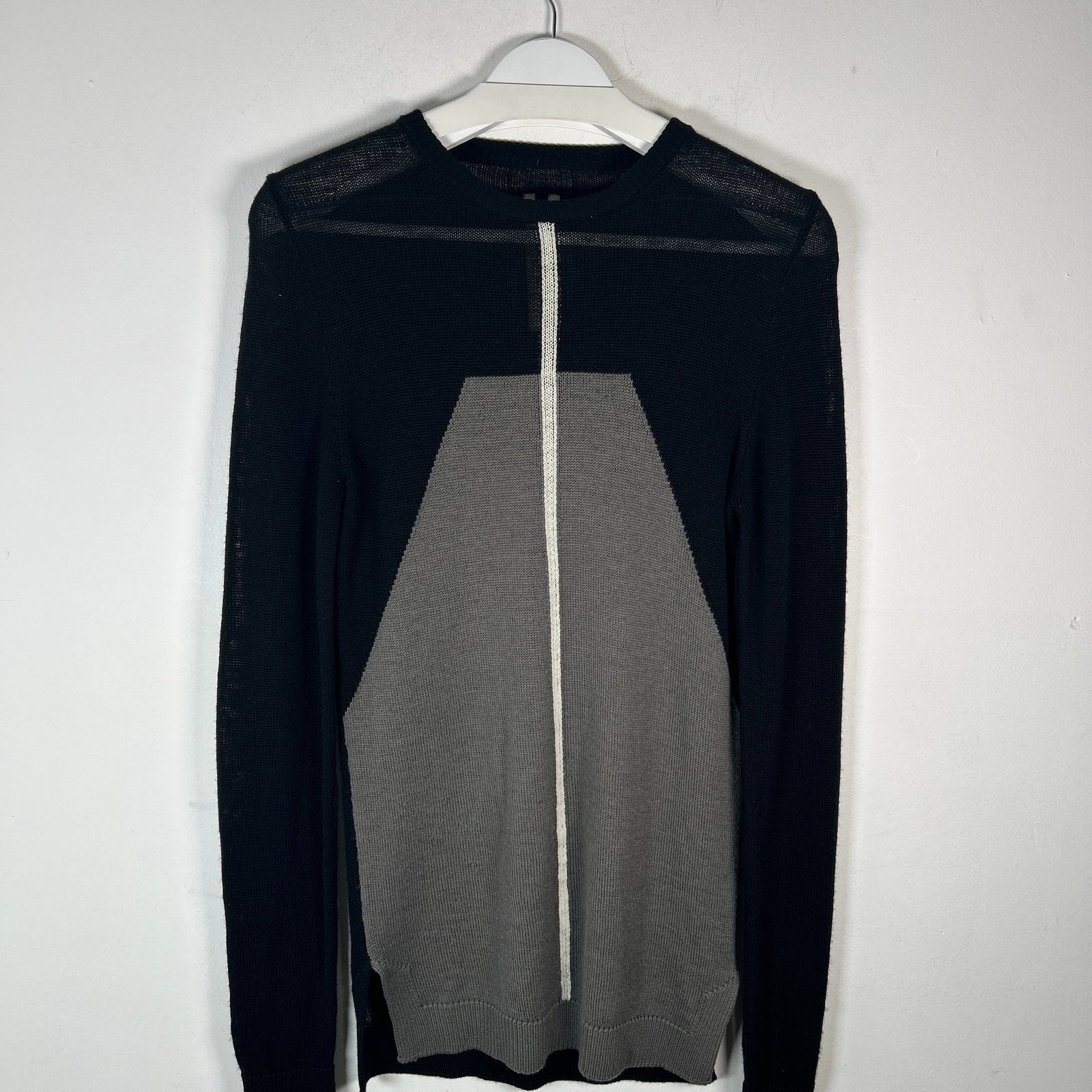 Rick Owens SS22 Black Line Knitted Long-Sleeve Shirt Size M