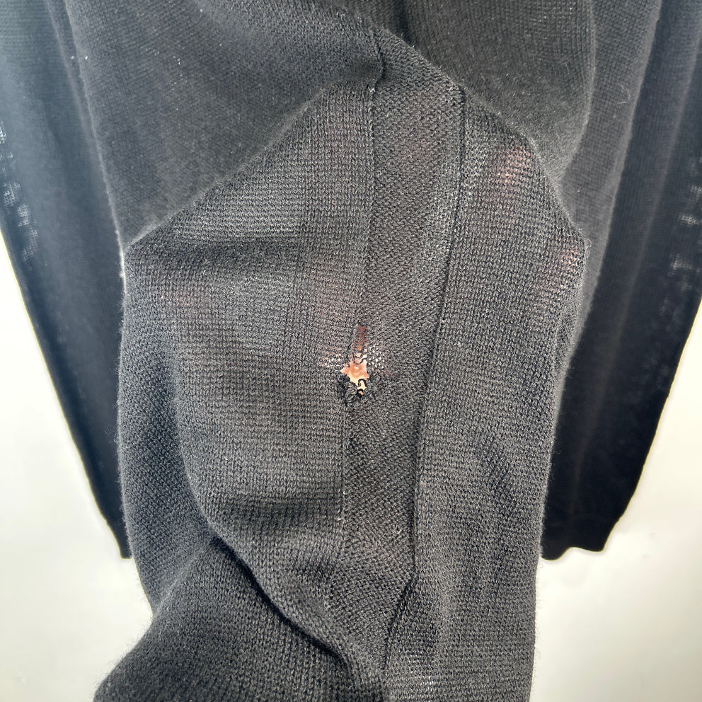 Rick Owens SS22 Black Line Knitted Long-Sleeve Shirt Size M